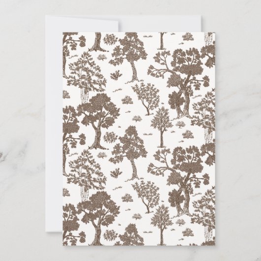 LILLIE Elegante Mocha Bruine Huwelijksuitnodiging Kaart (Achterkant)