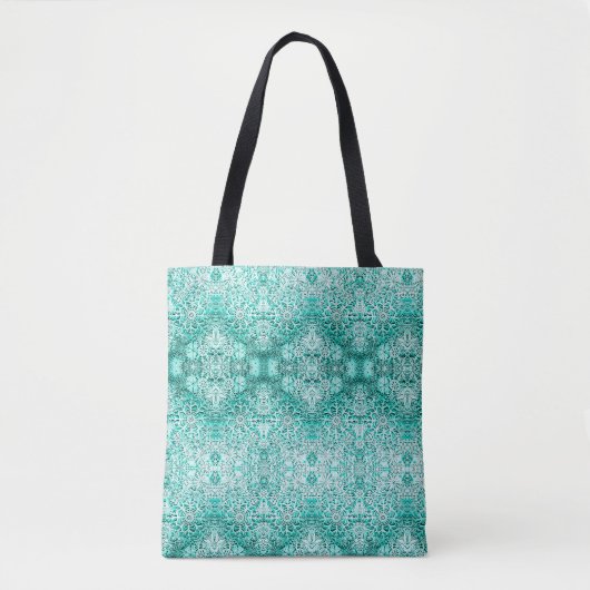 Lillien's Groene Sneeuwvlok Tote Bag (Voorkant)