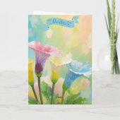 Lillies Flowers, Christelijke Bijbelverzen Moederd Feestdagen Kaart (Achterkant)