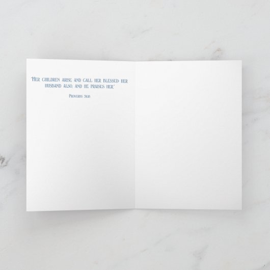 Lillies Flowers, Christelijke Bijbelverzen Moederd Feestdagen Kaart (Binnen)