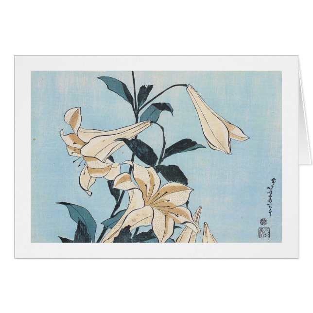 Lillies, Hokusai, 1832 (Voorkant Horizontaal)