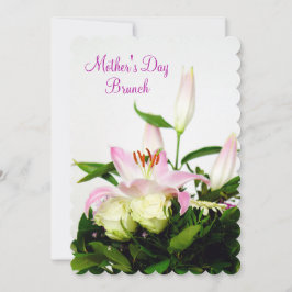 Lillies & Rozen Bouquet Moederdag Brunch Kaart