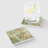 Lillies Stenen Onderzetter (Zijkant)