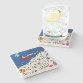 Lilliputian's Beach Party Stenen Onderzetter