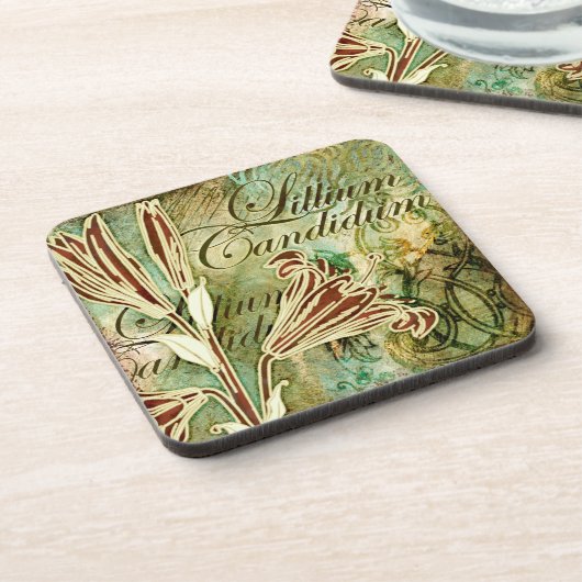 Lillium Candidum Bier Onderzetter (Linkerzijde)