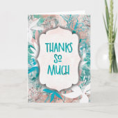 Lilly Blue Thank You – Modern Floral Appreciation  Kaart (Voorkant)