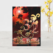 Lilly Dream flower Happy 32 Birthday floral Kaart (Gele Bloem)