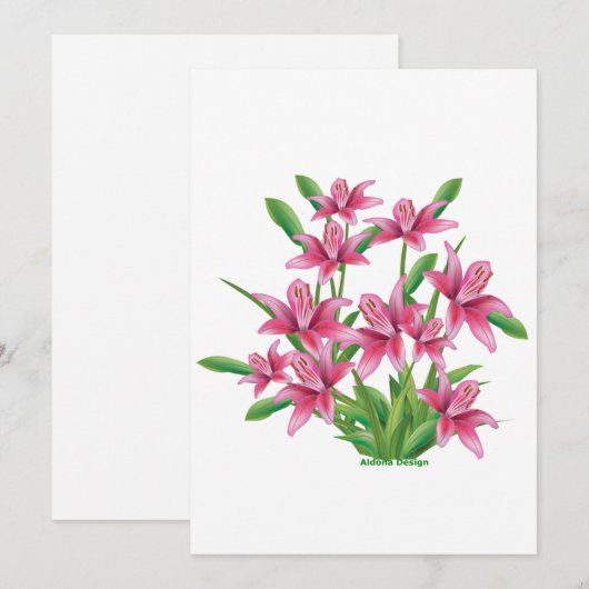 Lilly Feestdagenkaart (Voorkant / Achterkant)