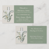 Lilly Flowers on Cross Minister Visitekaartjes (Voorkant / Achterkant)