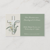 Lilly Flowers on Cross Minister Visitekaartjes (Achterkant)