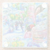 Lilly Glazen Onderzetter (Achterkant)