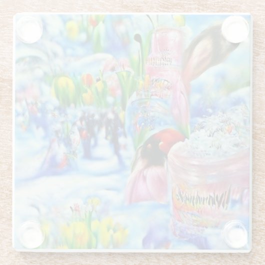 Lilly Glazen Onderzetter (Achterkant)