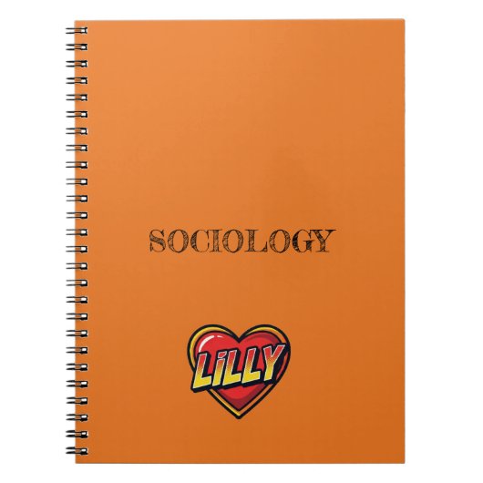 Lilly Hart Oranje Notitieboek (Voorkant)