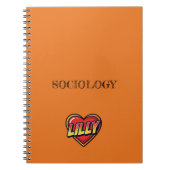 Lilly Heart Orange Notitieboek (Voorkant)