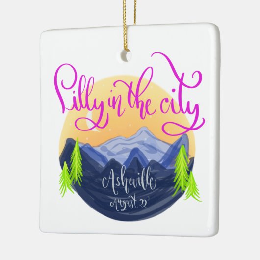 Lilly in City - Asheville Ceramic Ornament (Links)