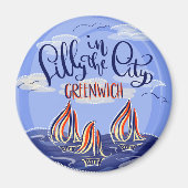 Lilly in de stad Greenwich Magnet (Voorkant)