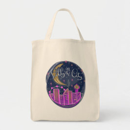 Lilly in de stad Logo Canvas tas