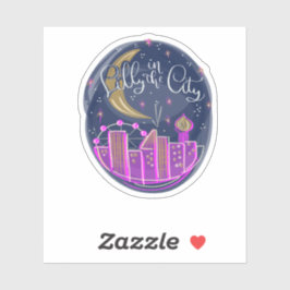 Lilly in de stad - Logo Tas Sticker