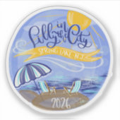 Lilly in de stad - Spring Lake, NJ - Sticker (Voorkant)