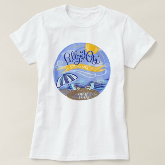 Lilly in de stad - Spring Lake, NJ  T-shirt (Design voorkant)
