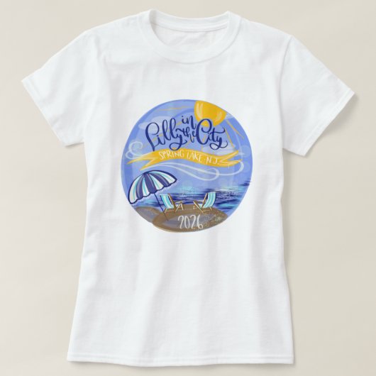 Lilly in de stad - Spring Lake, NJ - T-shirt (Design voorkant)