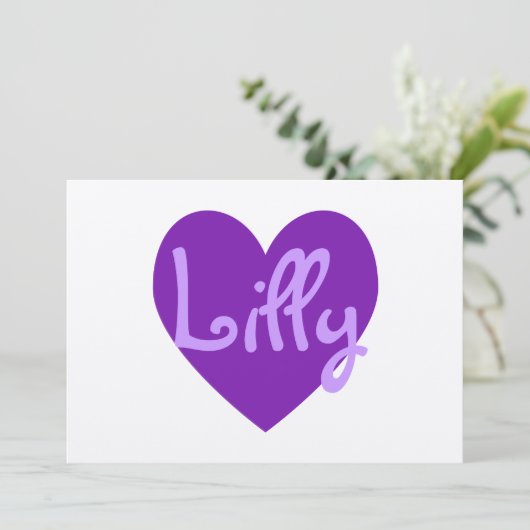 Lilly in Paars Kaart (Staand voorkant)