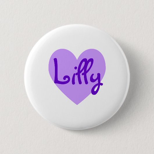Lilly in Paars Ronde Button 5,7 Cm (Voorkant)