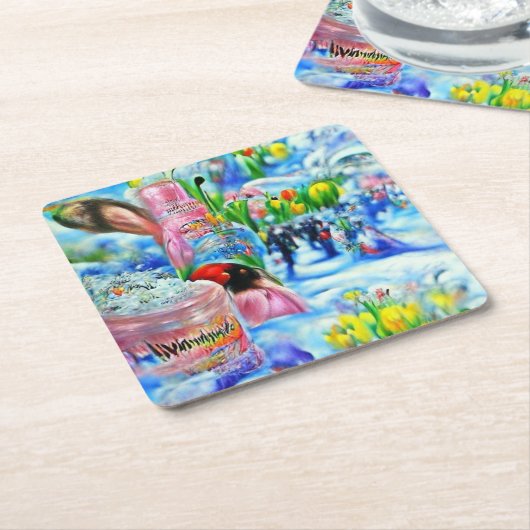 Lilly Kartonnen Onderzetters (Schuin)