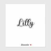Lilly Name - handgeschreven kalligrafie Sticker (Vel)