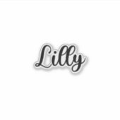 Lilly Name - handgeschreven kalligrafie Sticker (Voorkant)