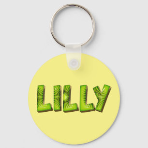 Lilly Name Kiwi Design Schlüsselanhänger Sleutelhanger