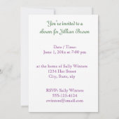 Lilly of the Valley BRIDAL SHOWER Kaart (Achterkant)