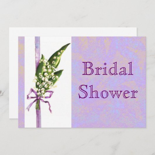 Lilly of the Valley BRIDAL SHOWER Kaart (Voorkant / Achterkant)