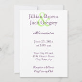 Lilly of the Valley WEDDING-uitnodiging Kaart (Achterkant)