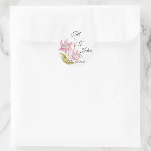Lilly Opslaan Datum Bruiloft Sticker (Tas)