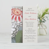 Lilly Pads Floral Wedding Invitation Kaart (Staand voorkant)