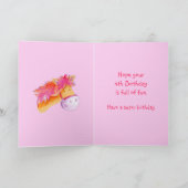 Lilly Pilly pony roze paardenverjaardagskaart Kaart (Binnen)