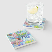 Lilly Stenen Onderzetter (Zijkant)