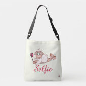 Lilly The Sheep die Selfie inneemt Crossbody Tas (Achterkant)