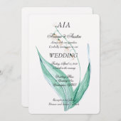 Lilly van de Vallei Bruiloft Kaart (Voorkant / Achterkant)