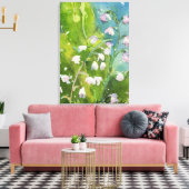 Lilly van de Valley waterverf print (Insitu (Woonkamer))
