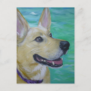 Lilly via een rivier briefkaart