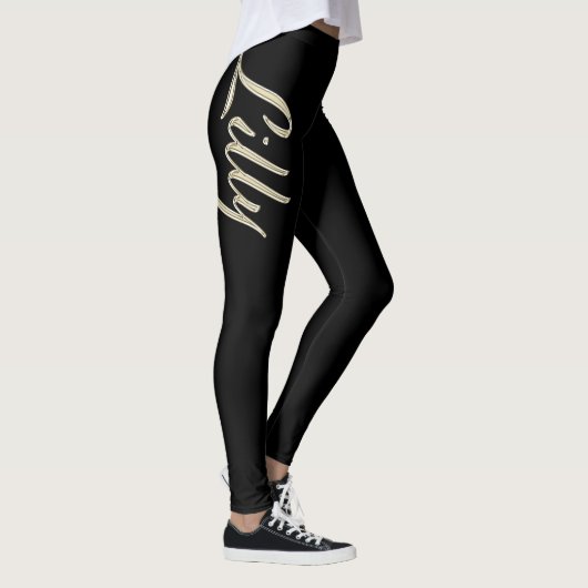 Lilly white gold Handwriting Hose Leggings (Rechts)