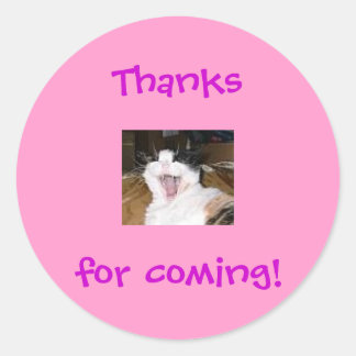 Lillypratend, Bedankt om te komen! Ronde Sticker