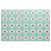 Lil'Man Black Mustache Birth Record Stats Stof (Fat Quarter)