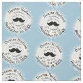 Lil'Man Black Mustache Birth Record Stats Stof (Swatch)