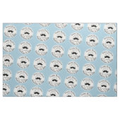 Lil'Man Black Mustache Birth Record Stats Stof (Fat Quarter)