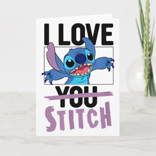 Lilo & Stitch - Valentijnsdag Ik hou van Stitc Kaart (Voorkant)