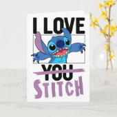 Lilo & Stitch - Valentijnsdag Ik hou van Stitc Kaart (Gele Bloem)