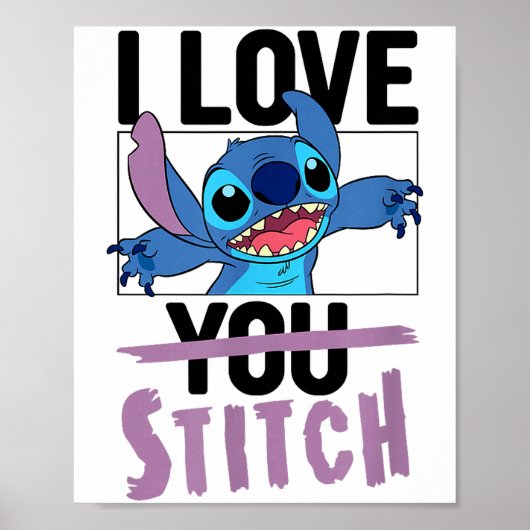 Lilo & Stitch - Valentijnsdag Ik hou van Stitc Poster (Voorkant)